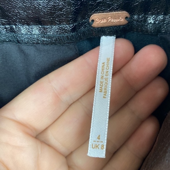 FREE People Star-Crossed Lovers Vegan Straight-Leg Pants - Size 4 - Picture 13 of 16